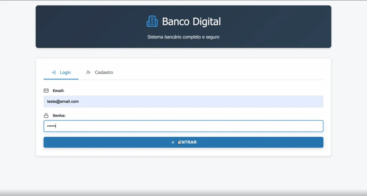 Sistema Bancário Simples